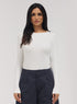 Rib Long Sleeve Top - Off White